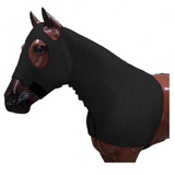 Showman ® Form Fitting Breathable Lycra® Hood With Zipper Neck. Elastic Bands Around Nose Equine