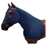 Showman ® Form fitting, breathable Lycra® hood with zipper neck. Elastic bands around nose, - Country Scene Saddlery and Pet Supplies