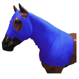 Showman ® Form fitting, breathable Lycra® hood with zipper neck. Elastic bands around nose, - Country Scene Saddlery and Pet Supplies