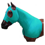 Showman ® Form fitting, breathable Lycra® hood with zipper neck. Elastic bands around nose, - Country Scene Saddlery and Pet Supplies