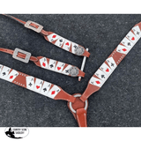 Showman ® "Four of A Kind" Print One Ear Headstall and Breast collar Set. - Country Scene Saddlery and Pet Supplies