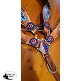 New! Showman® Freedom Feather Headstall And Breast Collar Set.