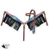 Showman ® Galaxy print browband headstall and breastcollar set. - Country Scene Saddlery and Pet Supplies
