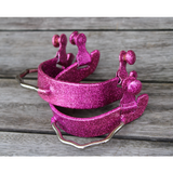 Showman® Glittered Epoxy aluminum bumper spurs.