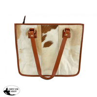 Showman® Hair/Leather On Cowhide Tote Bag With Fringe. Tote Bag