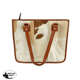 Showman® Hair/leather on Cowhide Tote Bag with Fringe. - Country Scene Saddlery and Pet Supplies
