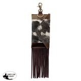 Showman ® Hair on Cowhide Phone Holder with fringe. - Country Scene Saddlery and Pet Supplies