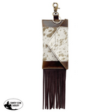 Showman ® Hair on Cowhide Phone Holder with fringe. - Country Scene Saddlery and Pet Supplies