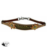 Showman ® Hand painted 3D flower wither strap with beaded center. - Country Scene Saddlery and Pet Supplies
