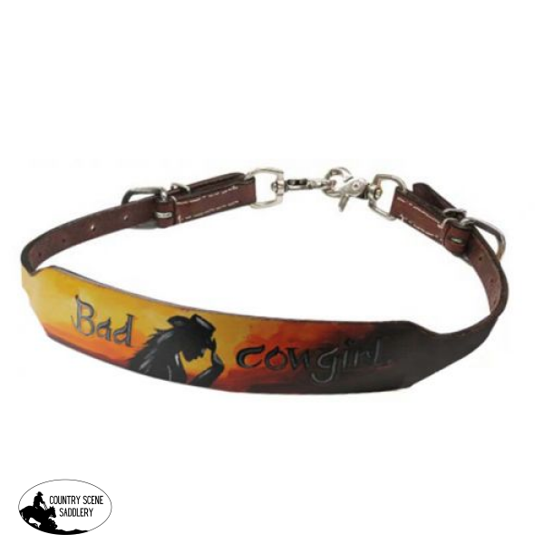 Showman ® Hand Painted Bad Cowgirl Wither Straps