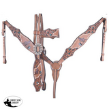 Showman ® Hand painted barrel racer design headstall and breast collar set with conchos. - Country Scene Saddlery and Pet Supplies