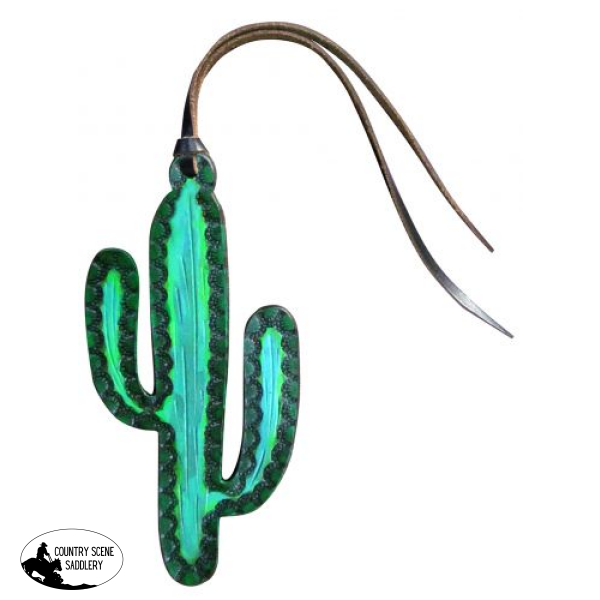 Showman ® Hand Painted Cactus Tie On Saddle Accessory. Tie On