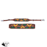 Showman® Hand painted sunflower and cactus wither strap. - Country Scene Saddlery and Pet Supplies