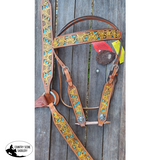 Showman ® Hand Painted Sunflower Browband headstall and breastcollar. - Country Scene Saddlery and Pet Supplies