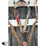 Showman ® Hand Painted Sunflower Browband headstall and breastcollar. - Country Scene Saddlery and Pet Supplies