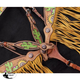 Showman ® Hand Painted Sunflower headstall and breastcollar. - Country Scene Saddlery and Pet Supplies