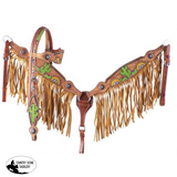 Showman ® Hand Painted Sunflower headstall and breastcollar. - Country Scene Saddlery and Pet Supplies