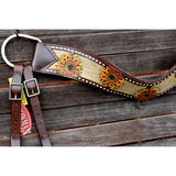 Showman ® Hand Painted Sunflower tripping collar One Size Full