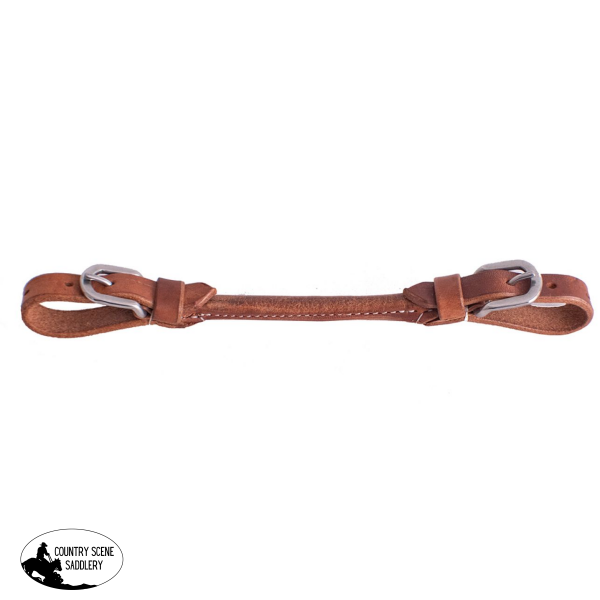 Showman ® Harness Leather Adjustable Rolled Center Curb Strap.