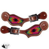 Showman ® Hot Pink Navajo beaded inlay Spur Strap. - Country Scene Saddlery and Pet Supplies