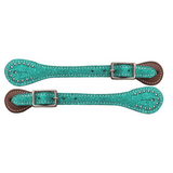 Showman ® Ladies glitter leather spur straps. - Country Scene Saddlery and Pet Supplies