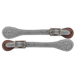 Showman ® Ladies glitter leather spur straps. - Country Scene Saddlery and Pet Supplies