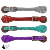 Showman ® Ladies glitter leather spur straps. - Country Scene Saddlery and Pet Supplies