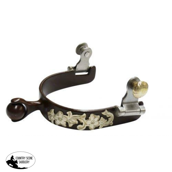 New! Showman ® Ladies Size Brown Steel Roller Ball Spur.