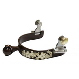 New! Showman ® Ladies Size Brown Steel Roller Ball Spur.