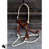 Showman ® Lariat rope tie down with leather cheeks. - Tie Down Straps