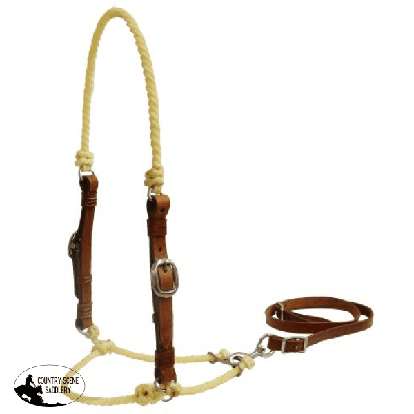 Showman ® Lariat Rope Tie Down With Leather Cheeks. Tie Down Straps