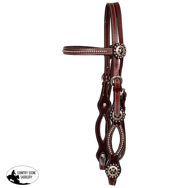 Showman ® Leather Browband Headstall #western Bridles