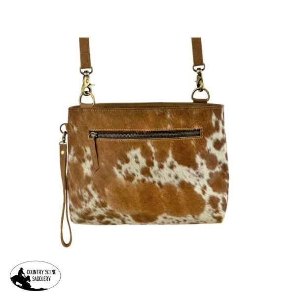 Showman® Leather Crossbody Bag With Hair On Cowhide Tote Bag