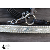 *Showman ® leather full horse size silver show halter. - Country Scene Saddlery and Pet Supplies