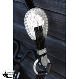 *Showman ® leather full horse size silver show halter. - Country Scene Saddlery and Pet Supplies