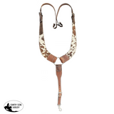 Showman ® Leather Hair On Cowhide Pulling Collar. Pulling Breast Collars