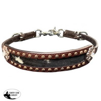 Showman ® Leather Hair On Cowhide Wither Strap