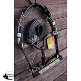 Showman ® leather mini size silver show halter. - Country Scene Saddlery and Pet Supplies