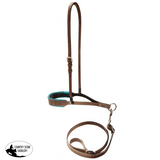 Showman ® Leather noseband and tiedown with colorful rawhide - Country Scene Saddlery and Pet Supplies