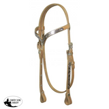 Showman ® Leather silver v-brow style headstall - Country Scene Saddlery and Pet Supplies