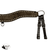 Showman ® Leather Tripping Collar With White Buckstitch Accent. Tripping Collars