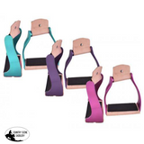 Showman ® Lightweight color coated twisted angled aluminum stirrups. - Country Scene Saddlery and Pet Supplies