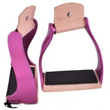 Showman ® Lightweight color coated twisted angled aluminum stirrups. - Country Scene Saddlery and Pet Supplies