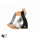 Showman ® Lightweight twisted angled aluminum stirrups with barbwire star design. - Country Scene Saddlery and Pet Supplies