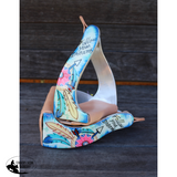 Showman ® Lightweight twisted angled aluminum stirrups with painted "Follow your dreams" design. - Country Scene Saddlery and Pet Supplies