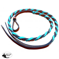 Showman ® Medium Leather Over & Under Teal Whips