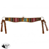 Showman ® Medium oil leather tripping collar with wool serape saddle blanket inlay. This tripping collar - Country Scene Saddlery and Pet Supplies