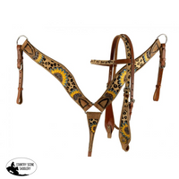 Showman ® Medium Oil Painted Sunflower Browband Headstall & Breast Collar Set All Tack