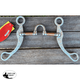 New! Showman® Medium swivel port mouth bit with copper rollers. - Country Scene Saddlery and Pet Supplies