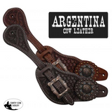 Showman® Men's Size Argentina Cow Leather Crossed Guns Concho Spur. - Country Scene Saddlery and Pet Supplies